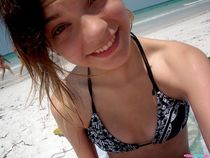 Sexy blonde teen with
